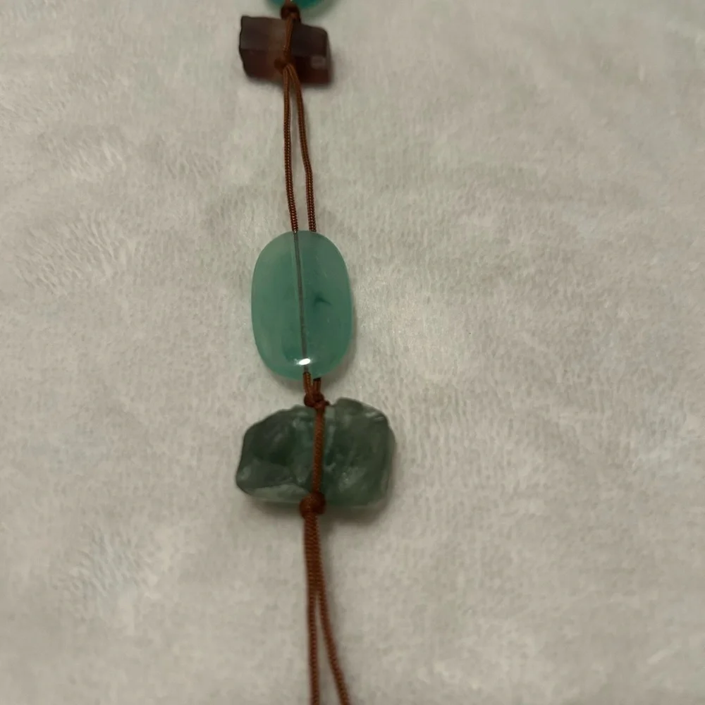 Elegant Green and Purple Beaded Necklace